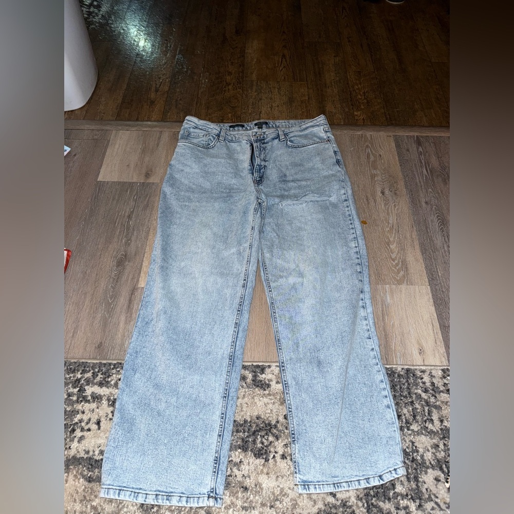 Light Blue Wide-Leg Jeans